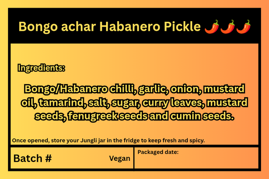 2. Bongo achar 150ml / Habanero pickle 🌶️🌶️🌶️ Best seller!!!