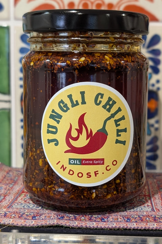 1. Extra spicy Jungli chilli oil (250mls) 🌶️🌶️🌶️